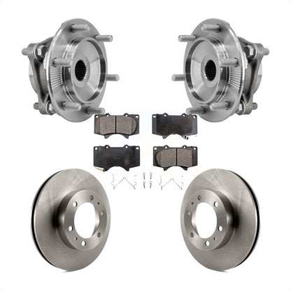 Hub Bearing Brake Rotor & Pad Front Kit For Toyota Tacoma 4Runner FJ Cruiser 4WD