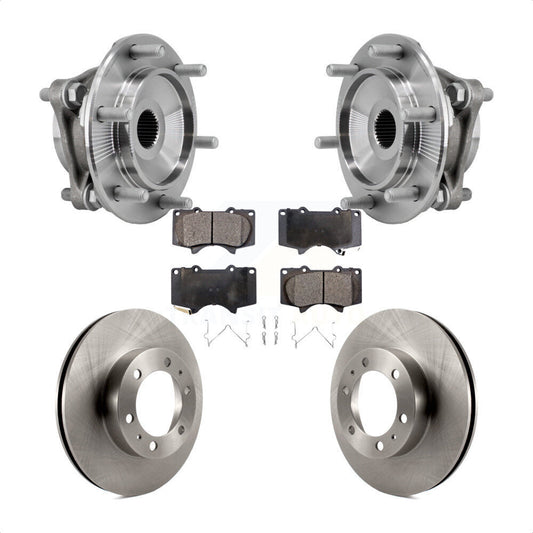 Hub Bearing Brake Rotor & Pad Front Kit For Toyota Tacoma 4Runner FJ Cruiser 4WD