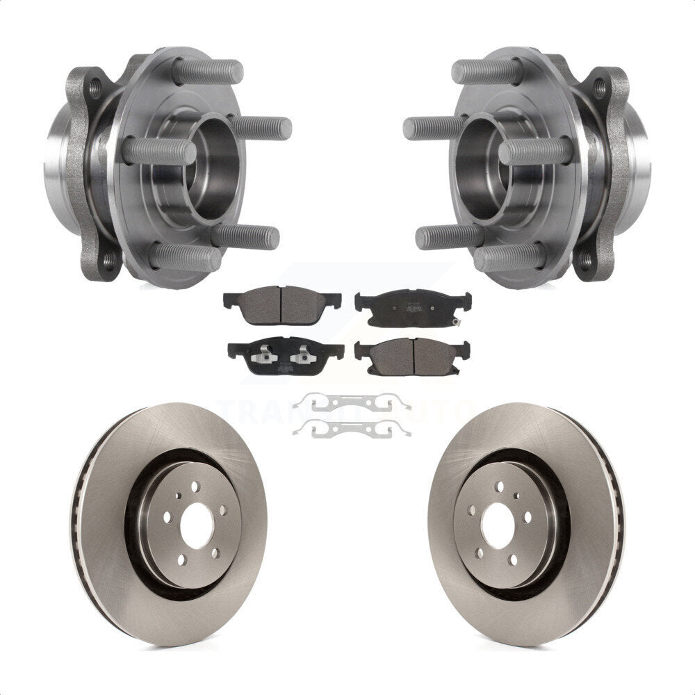 Hub Bearing Assembly Disc Brake Rotors And Pads Front Kit For Lincoln Nautilus