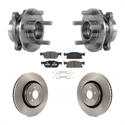 Hub Bearing Assembly Disc Brake Rotors And Pads Front Kit For Lincoln Nautilus