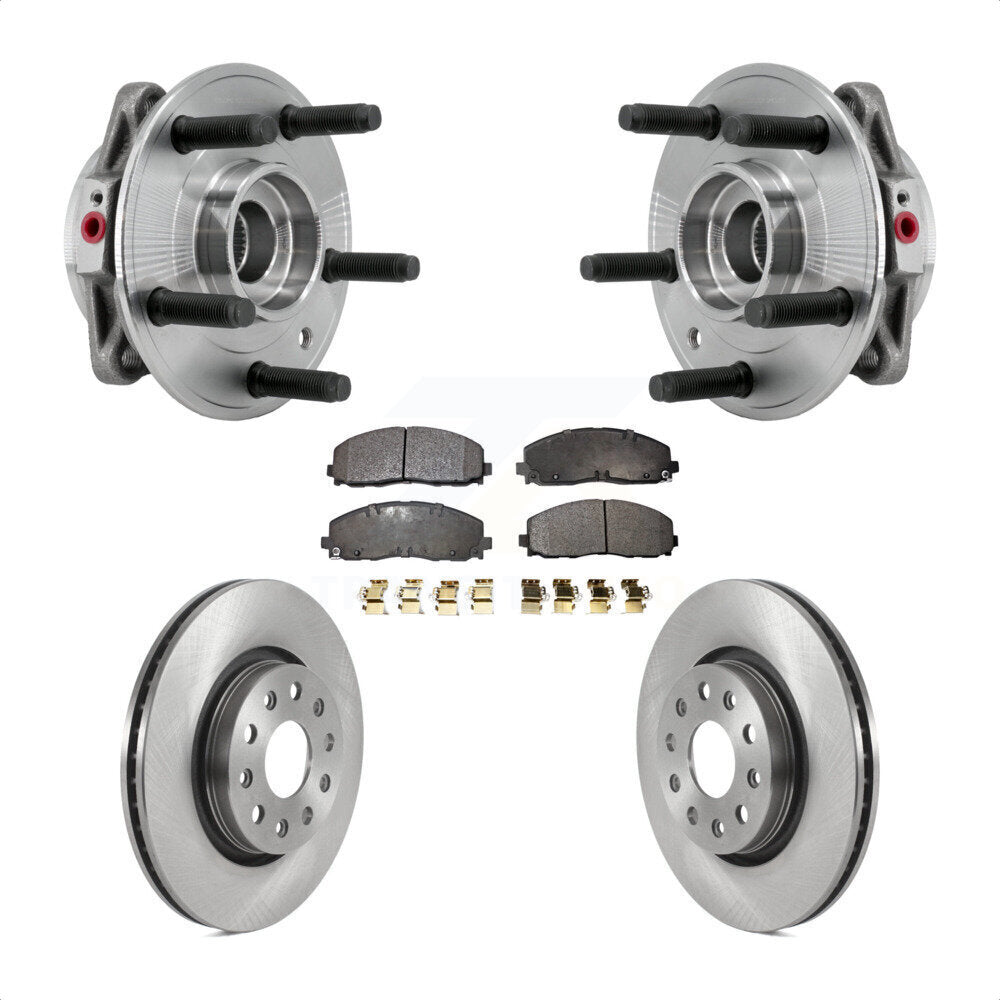 Hub Bearing Assembly Disc Brake Rotor Pads Front Kit For Jeep Wrangler Gladiator