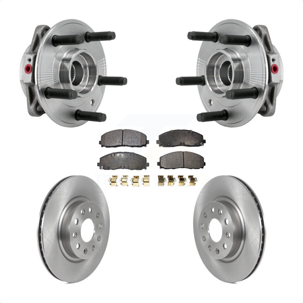Hub Bearing Assembly Disc Brake Rotors And Pads Front Kit For Jeep Wrangler