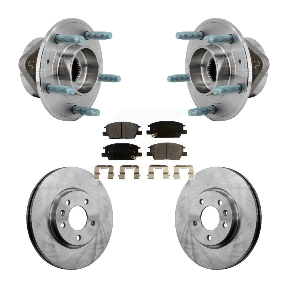 Hub Bearing Assembly Brake Rotor Pad Front Kit For Chevrolet Equinox GMC Terrain