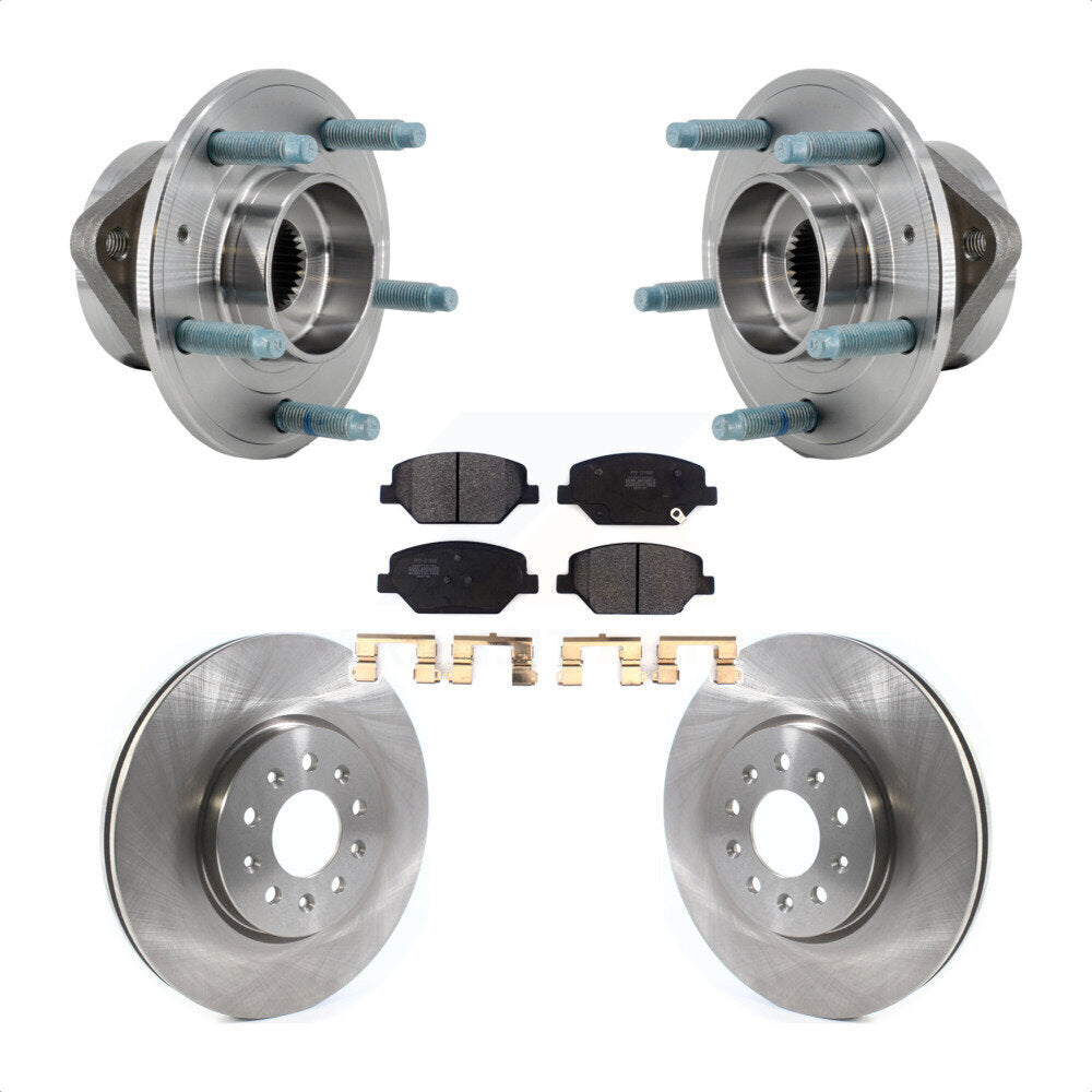 Hub Bearing Assembly Brake Rotor Pad Front Kit For Chevrolet Equinox GMC Terrain