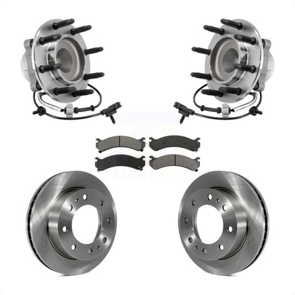 Hub Bearing Assembly Brake Rotor & Pad Front Kit For 2018 Chevrolet Express 2500