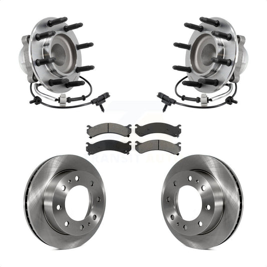 Hub Bearing Assembly Brake Rotor & Pad Front Kit For 2018 Chevrolet Express 2500