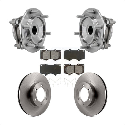 Hub Bearing Assembly Brake Rotor & Pads Front Kit For Toyota 4Runner Lexus GX470