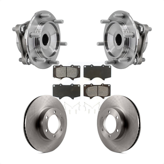 Hub Bearing Assembly Brake Rotor & Pads Front Kit For Toyota 4Runner Lexus GX470