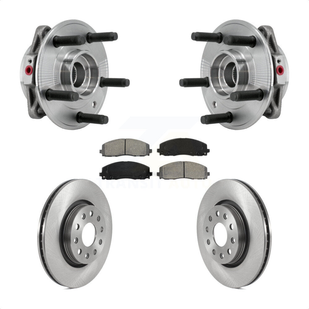 Hub Bearing Assembly Disc Brake Rotor Pads Front Kit For Jeep Wrangler Gladiator