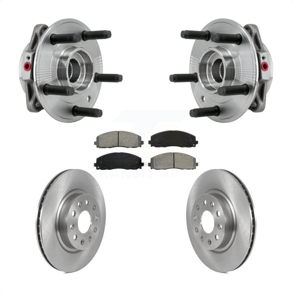 Hub Bearing Assembly Disc Brake Rotors And Pads Front Kit For Jeep Wrangler