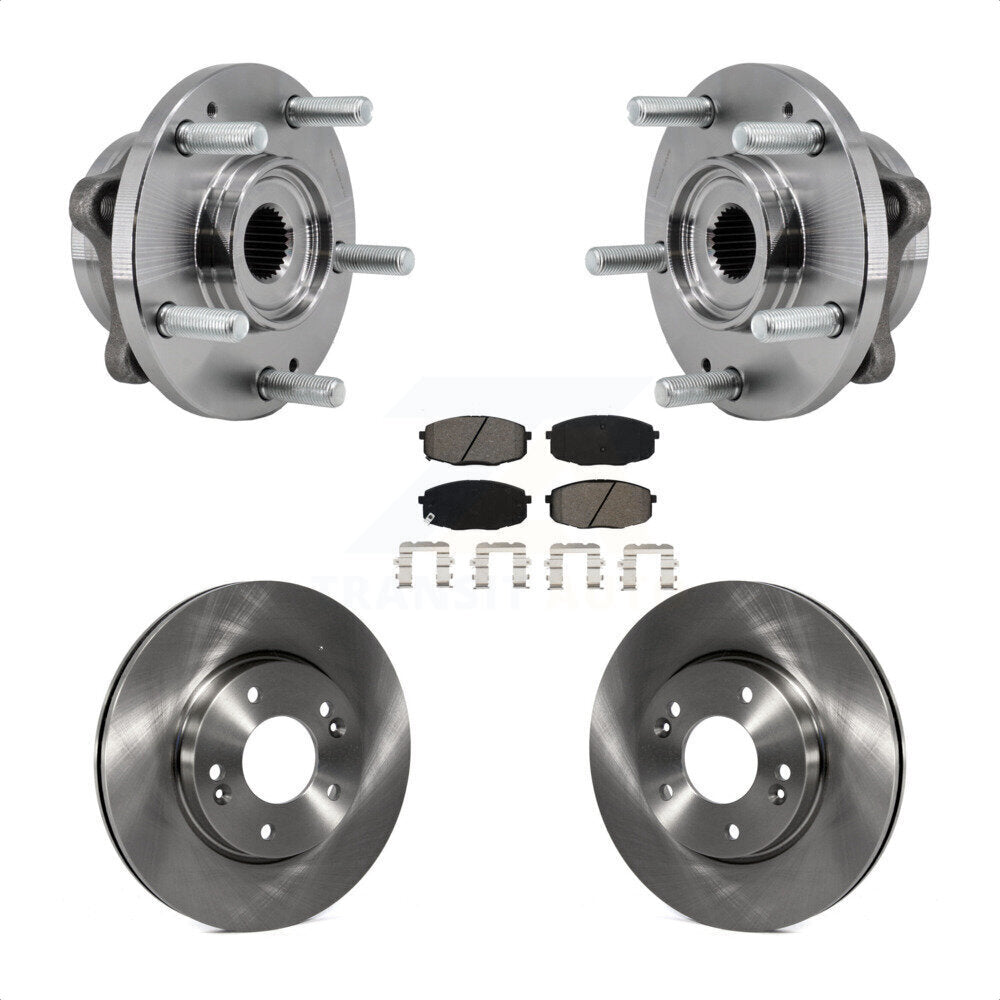 Hub Bearing Brake Rotor Pad Front Kit For 2017-2019 Kia Soul Naturally Aspirated