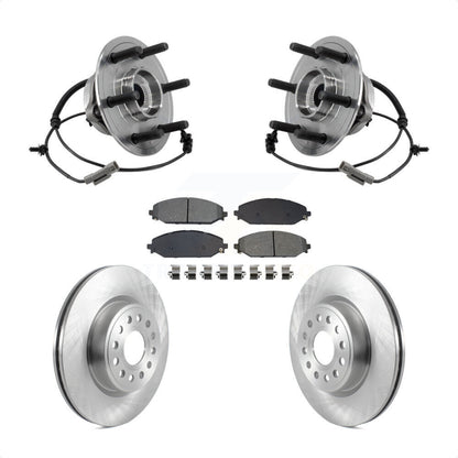 Hub Bearing Disc Brake Rotor Pads Front Kit For Ram 1500 With 22" Factory Wheels