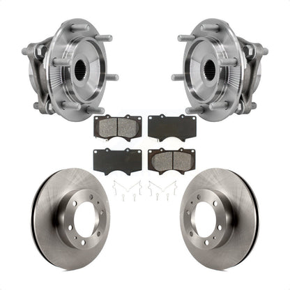 Hub Bearing Brake Rotor & Pad Front Kit For Toyota Tacoma 4Runner FJ Cruiser 4WD