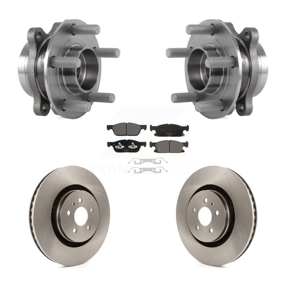 Hub Bearing Assembly Disc Brake Rotors And Pads Front Kit For Lincoln Nautilus