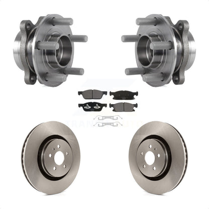 Hub Bearing Assembly Disc Brake Rotors And Pads Front Kit For Lincoln Nautilus