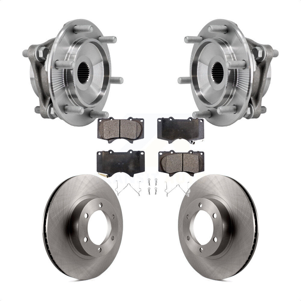 Hub Bearing Assembly Brake Rotor & Pads Front Kit For Toyota 4Runner Lexus GX470