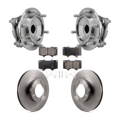 Hub Bearing Assembly Brake Rotor & Pads Front Kit For Toyota 4Runner Lexus GX470