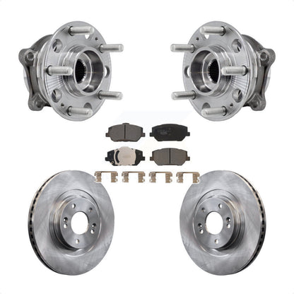 Hub Bearing Assembly Brake Rotor & Pads Front Kit For 2019-2020 Hyundai Santa Fe