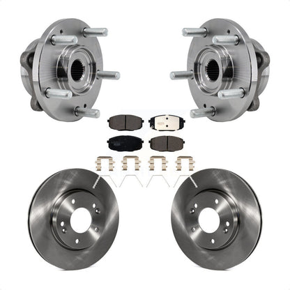 Hub Bearing Brake Rotor Pad Front Kit For 2017-2019 Kia Soul Naturally Aspirated
