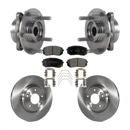 Hub Bearing Brake Rotor & Pads Front Kit For Kia Forte Hyundai Elantra GT Forte5