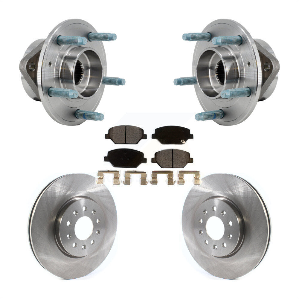 Hub Bearing Assembly Brake Rotor Pad Front Kit For Chevrolet Equinox GMC Terrain