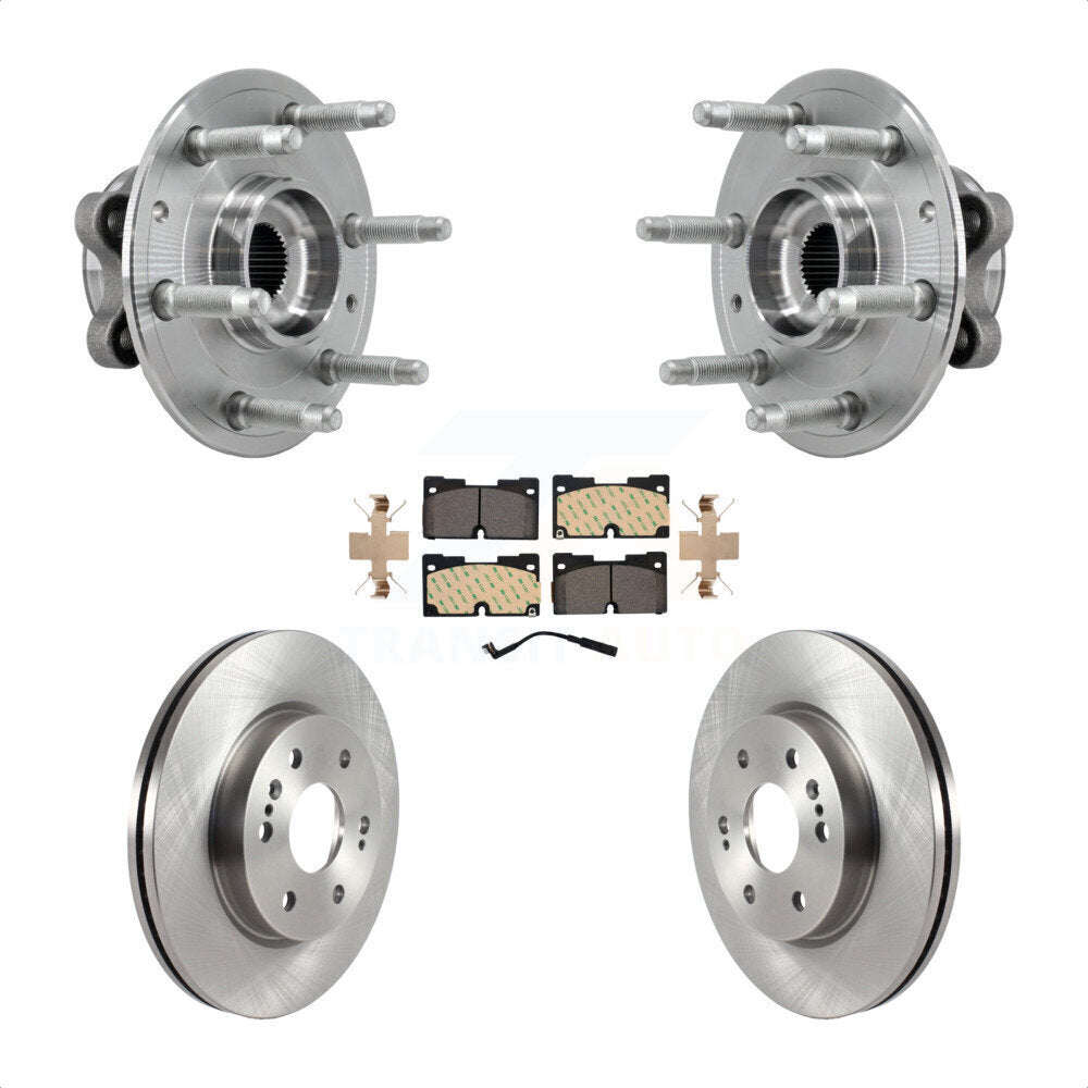 Hub Bearing Brake Rotor Pad Front Kit For Chevrolet GMC Silverado 1500 Sierra XL