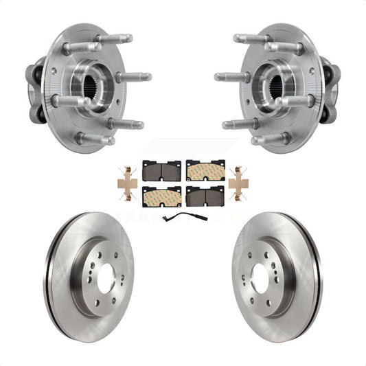 Hub Bearing Brake Rotor Pad Front Kit For Chevrolet GMC Silverado 1500 Sierra XL