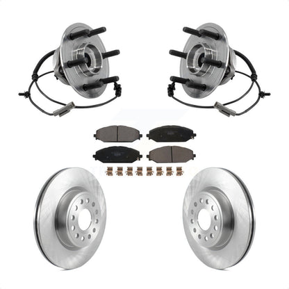 Hub Bearing Disc Brake Rotor Pads Front Kit For Ram 1500 With 22" Factory Wheels