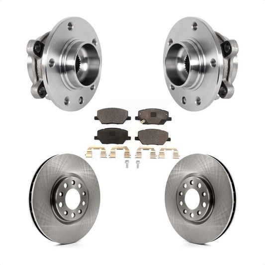Hub Bearing Disc Brake Rotor & Pad Front Kit For Jeep Compass Renegade Fiat 500X