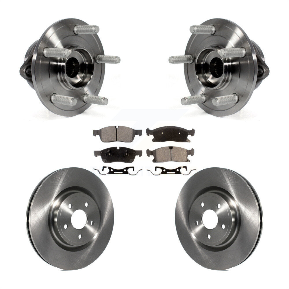 Hub Bearing Assembly Disc Brake Rotors And Pads Front Kit For Dodge Durango