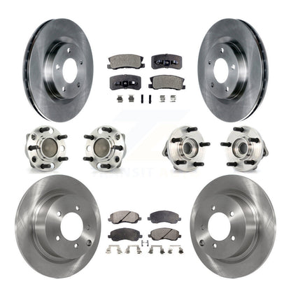Hub Bearing Brake Rotor And Pad Front Rear Kit (10Pc) For Dodge Avenger Chrysler