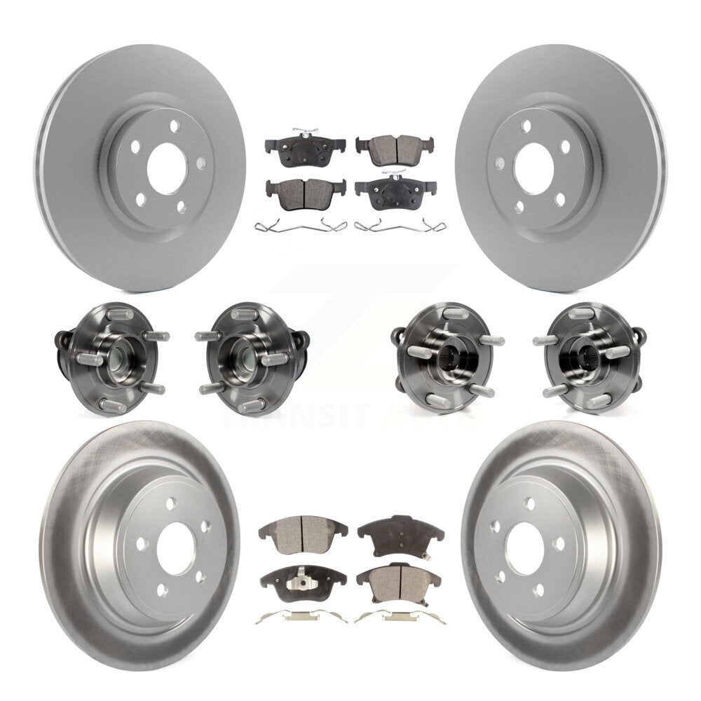 Bearing Coat Brake Rotor Pad Front Rear Kit (10Pc) For Ford Police Responder SSV