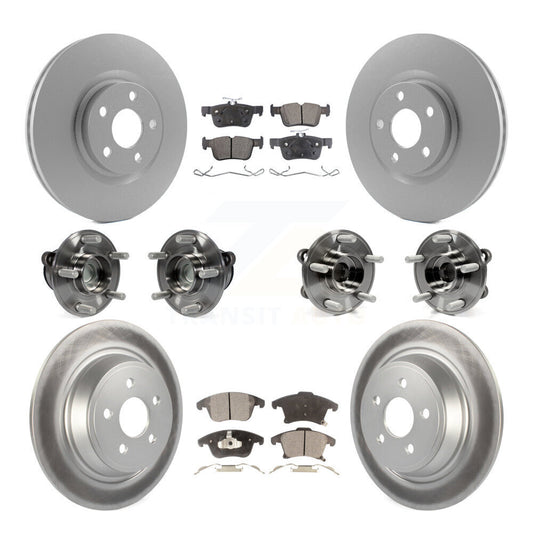 Bearing Coat Brake Rotor Pad Front Rear Kit (10Pc) For Ford Police Responder SSV