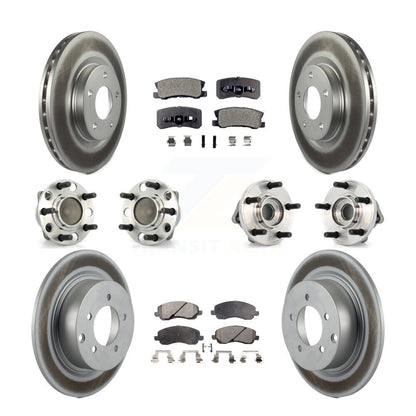 Hub Bearing Coat Brake Rotor Pad Front Rear Kit (10Pc) For Dodge Avenger Sebring