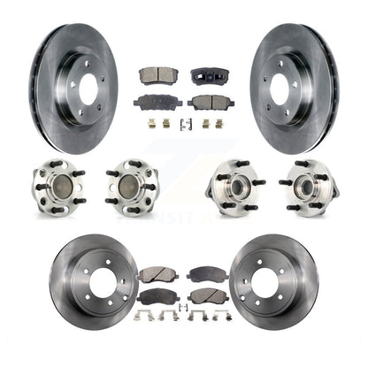 Hub Bearing Disc Brake Rotor Pad Front Rear Kit (10Pc) For Dodge Avenger Caliber