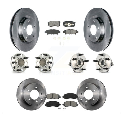 Hub Bearing Disc Brake Rotor Pad Front Rear Kit (10Pc) For Dodge Avenger Caliber