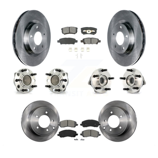 Hub Bearing Disc Brake Rotor Pad Front Rear Kit (10Pc) For Dodge Avenger Caliber