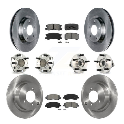 Hub Bearing Brake Rotor And Pad Front Rear Kit (10Pc) For Dodge Avenger Chrysler