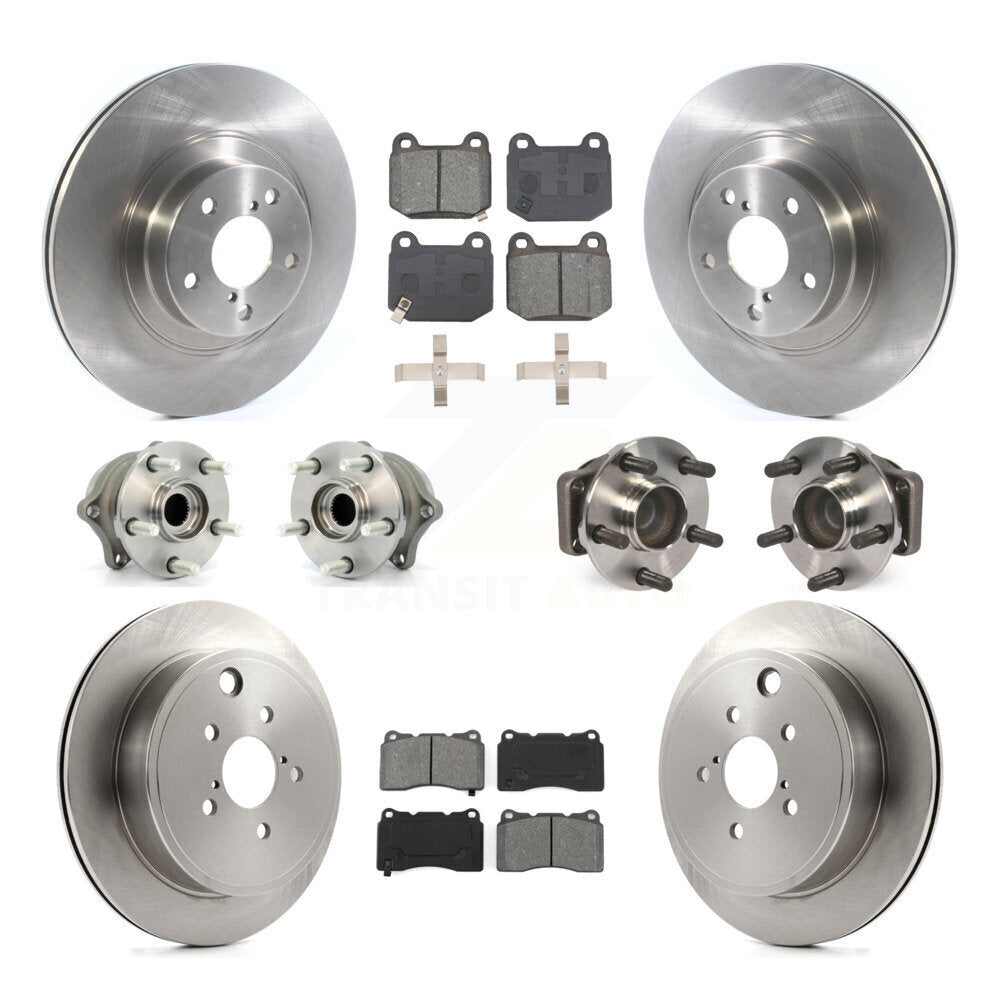 Hub Bearings Disc Brake Rotors And Pads Front Rear Kit (10Pc) For Toyota 86