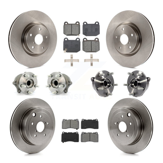 Hub Bearing Brake Rotor And Pad Front Rear Kit (10Pc) For Subaru Impreza WRX STI