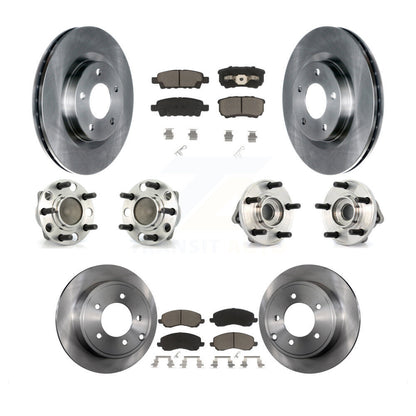 Hub Bearing Disc Brake Rotor Pad Front Rear Kit (10Pc) For Dodge Avenger Caliber