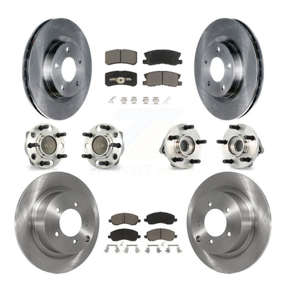 Hub Bearing Brake Rotor And Pad Front Rear Kit (10Pc) For Dodge Avenger Chrysler