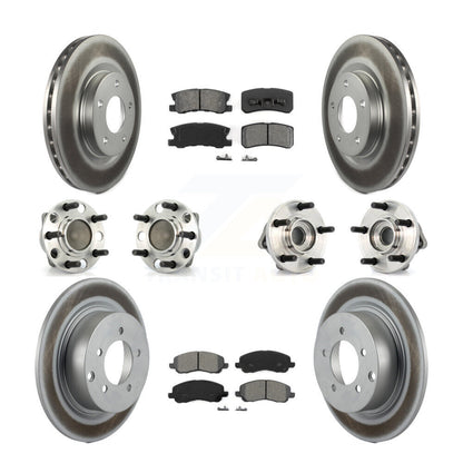 Hub Bearing Coat Brake Rotor Pad Front Rear Kit (10Pc) For Dodge Avenger Sebring