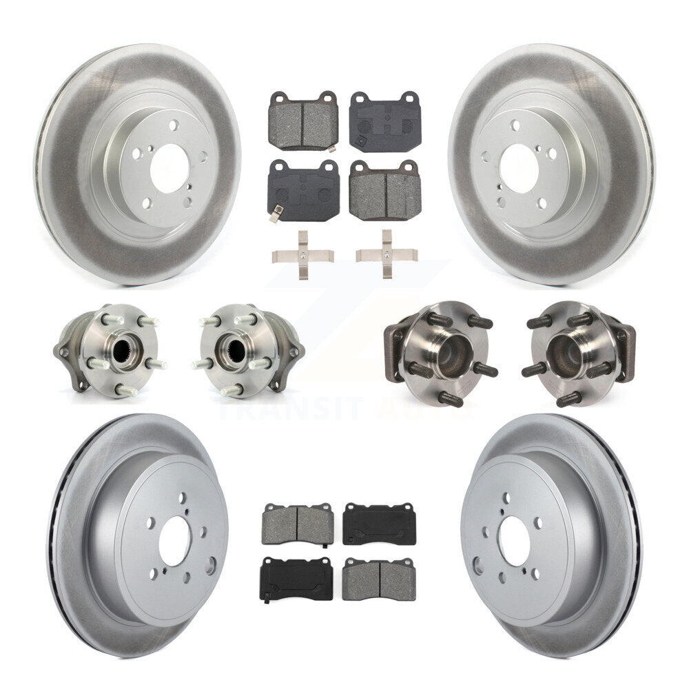 Hub Bearing Coated Disc Brake Rotor And Pads Front Rear Kit (10Pc) For Toyota 86