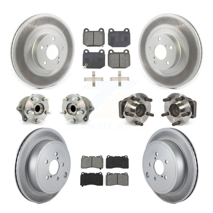 Hub Bearing Coated Disc Brake Rotor And Pads Front Rear Kit (10Pc) For Toyota 86
