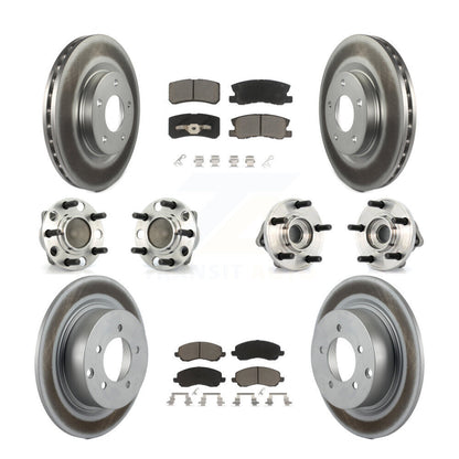 Hub Bearing Coat Brake Rotor Pad Front Rear Kit (10Pc) For Dodge Avenger Sebring