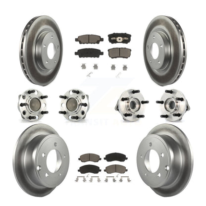 Hub Bearing Coat Brake Rotor Pad Front Rear Kit (10Pc) For Dodge Avenger Caliber