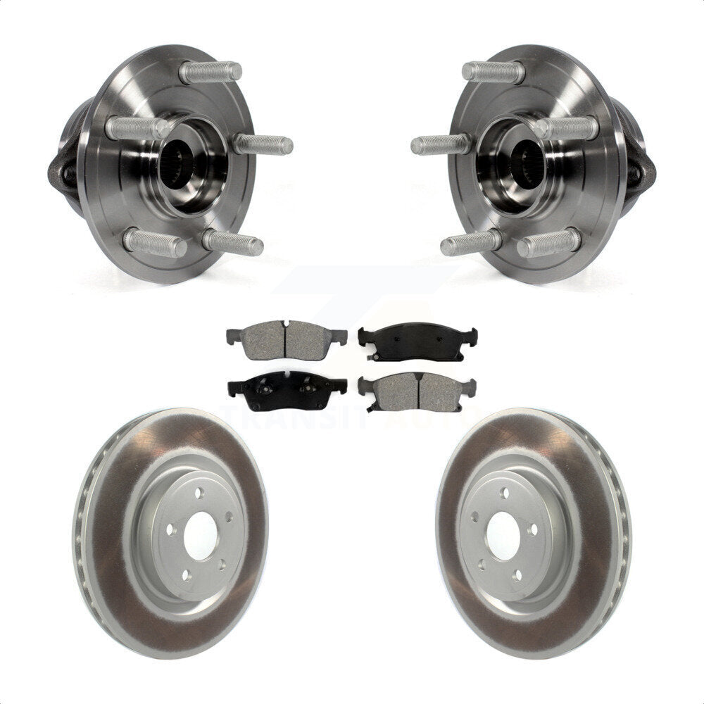 Hub Bearing Assembly Coated Disc Brake Rotor And Pad Front Kit For Dodge Durango