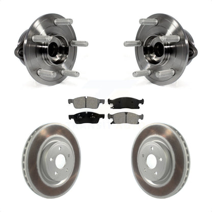 Hub Bearing Assembly Coated Disc Brake Rotor And Pad Front Kit For Dodge Durango
