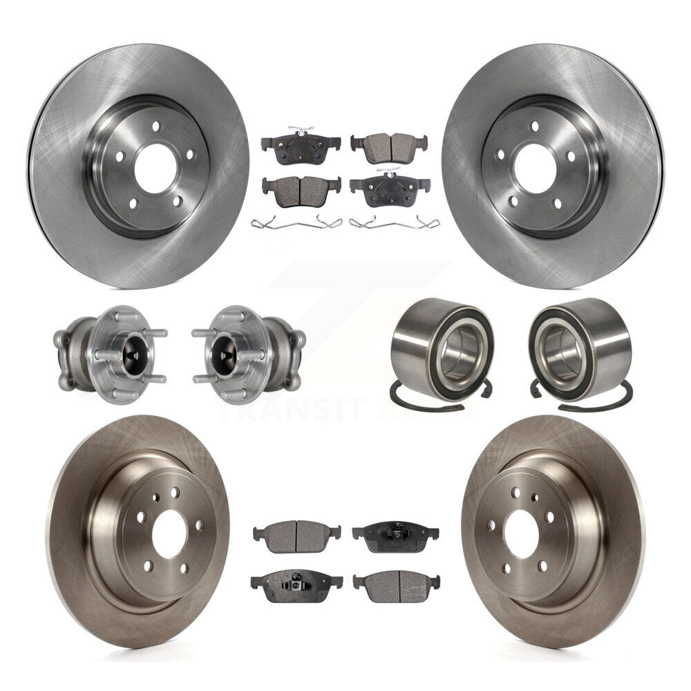 Hub Bearing Brake Rotor & Pads Front Rear Kit (10Pc) For Ford Escape Lincoln MKC